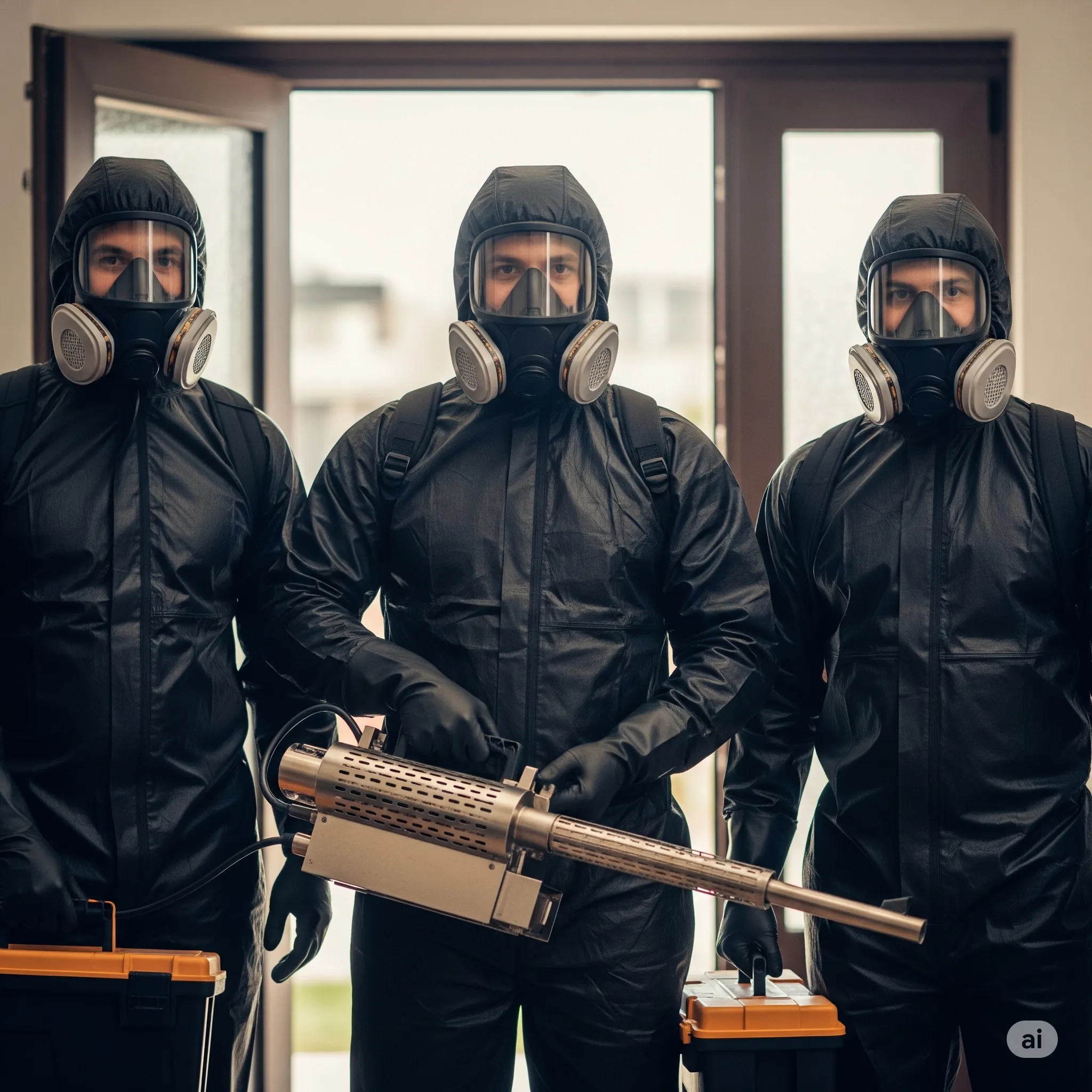 Servicio especializado de fumigaciones en Querétaro con personal capacitado para eliminar toda clase de plagas. Tres expertos listos para realizar fumigaciones en Querétaro, eliminando cucarachas, ratas y todo tipo de plagas.