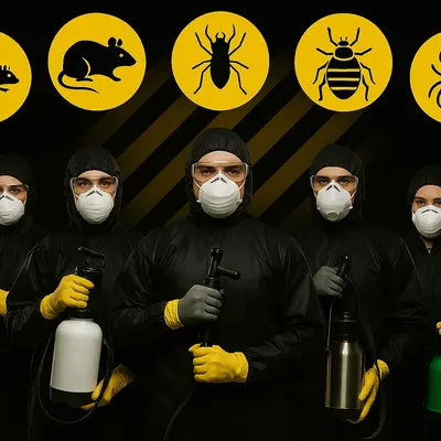 Imagen del equipo de Insectalia con herramientas profesionales, listo para implementar distintos tipos de control de plagas con seguridad.<br />
