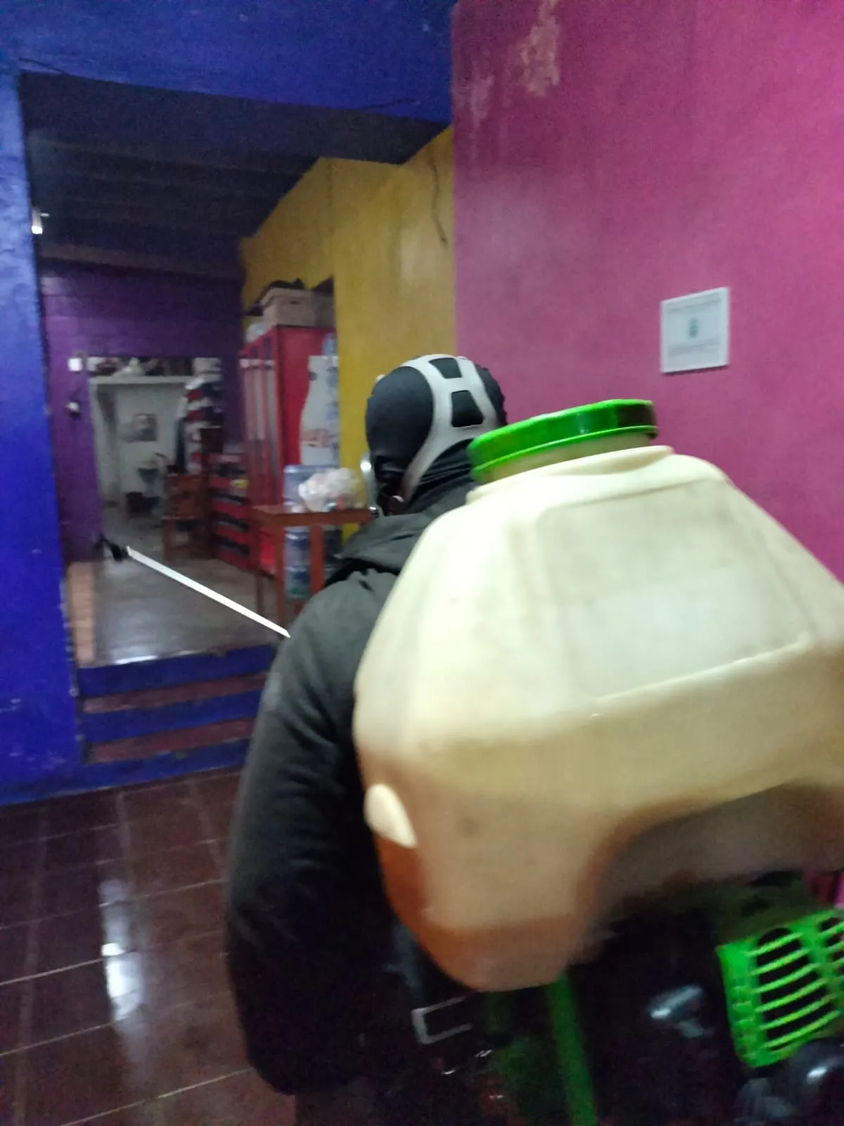 Imagen de un técnico de Insectalia realizando un servicio de sanitización en una vivienda para un ambiente más sano.