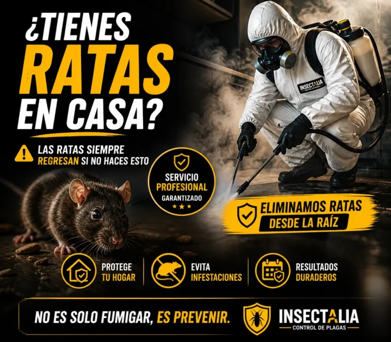 Eliminación de ratas en casa control de roedores fumigación insectalia