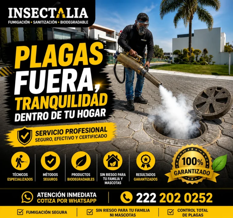 Fumigación en alcantarilla para eliminar plagas urbanas en zona residencial