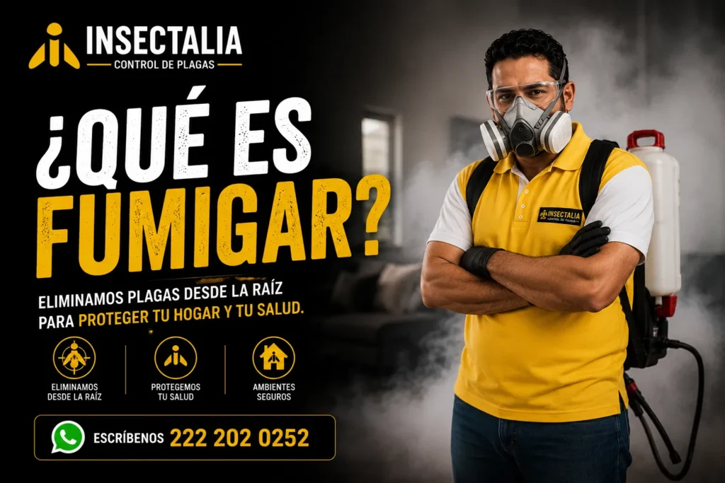 ¿Qué es fumigar? Servicio profesional de fumigación y control de plagas Insectalia en Puebla
