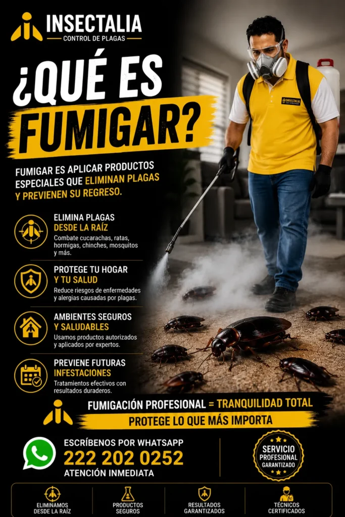 Qué es fumigar y cómo funciona la fumigación profesional contra plagas