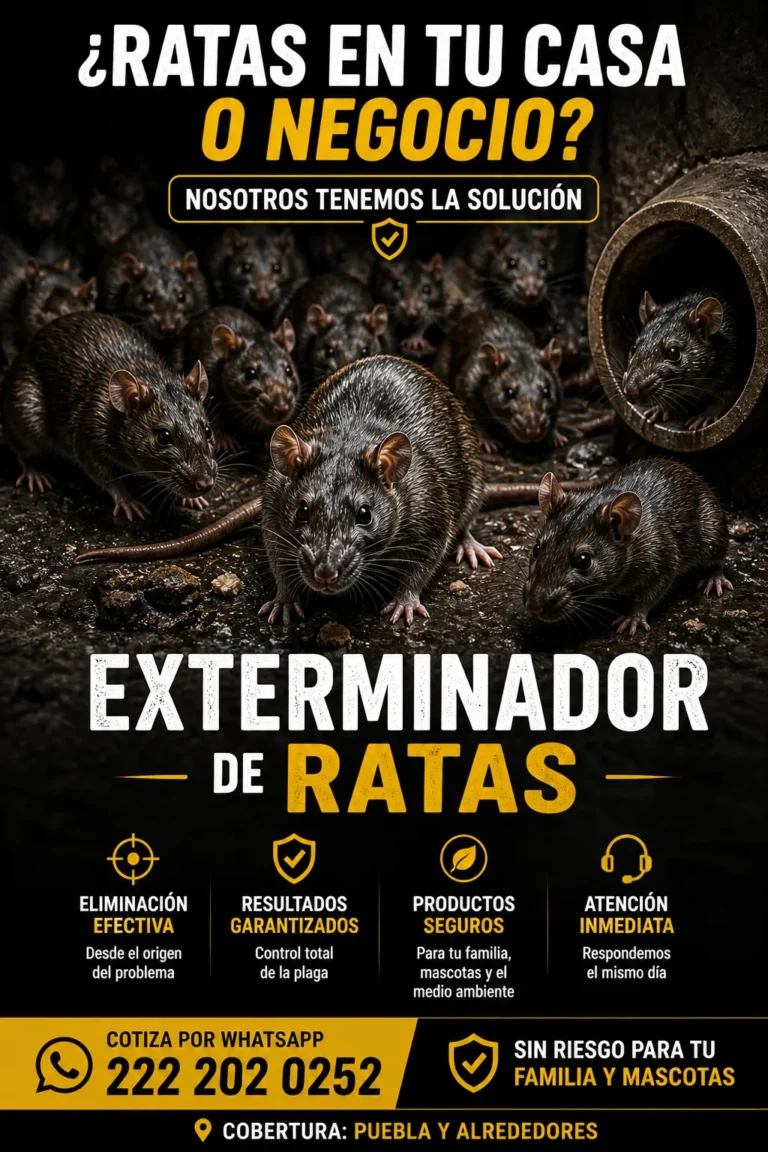 Plaga de ratas en casa o negocio con servicio exterminador de ratas profesional