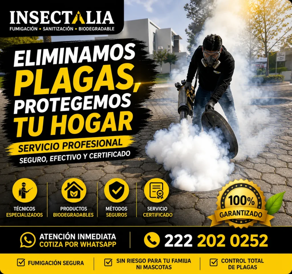 Fumigación profesional en hogar con técnico especializado de Insectalia