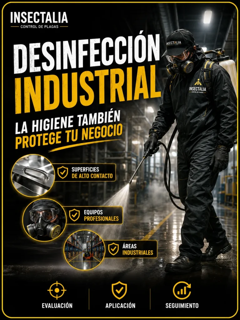 Servicio de desinfección industrial para áreas de trabajo