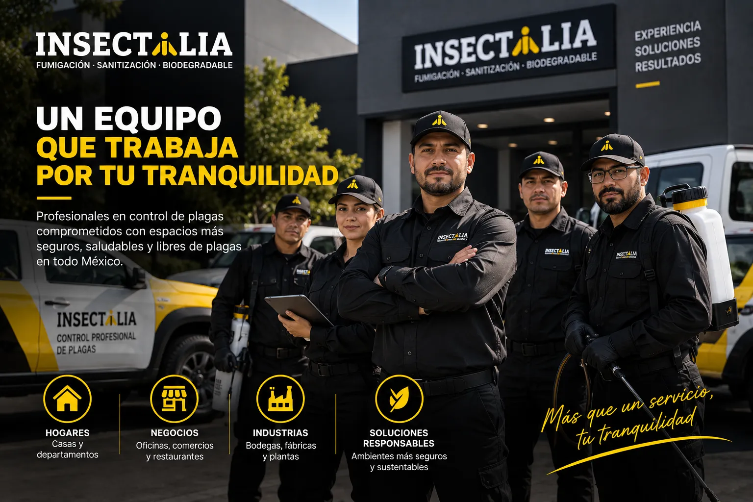 Equipo de Insectalia empresa de fumigación y control de plagas